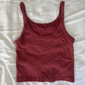 Brandy Melville Women's Burgundy and Red Vest